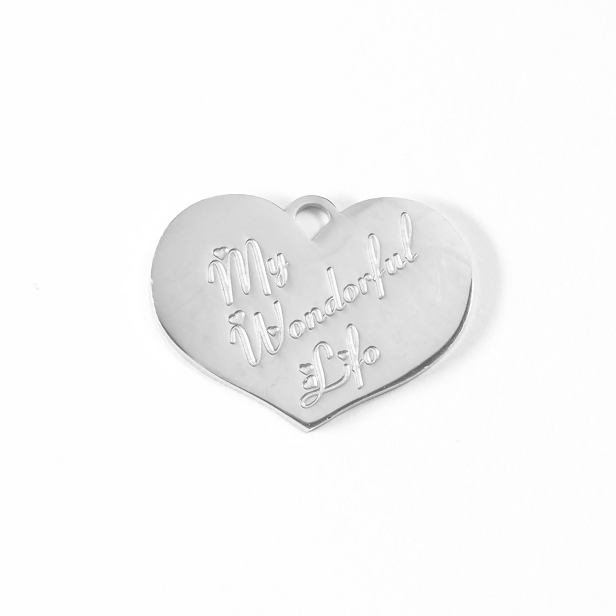 18K Gold PVD Stainless Steel "My Wonderful Life" Charm