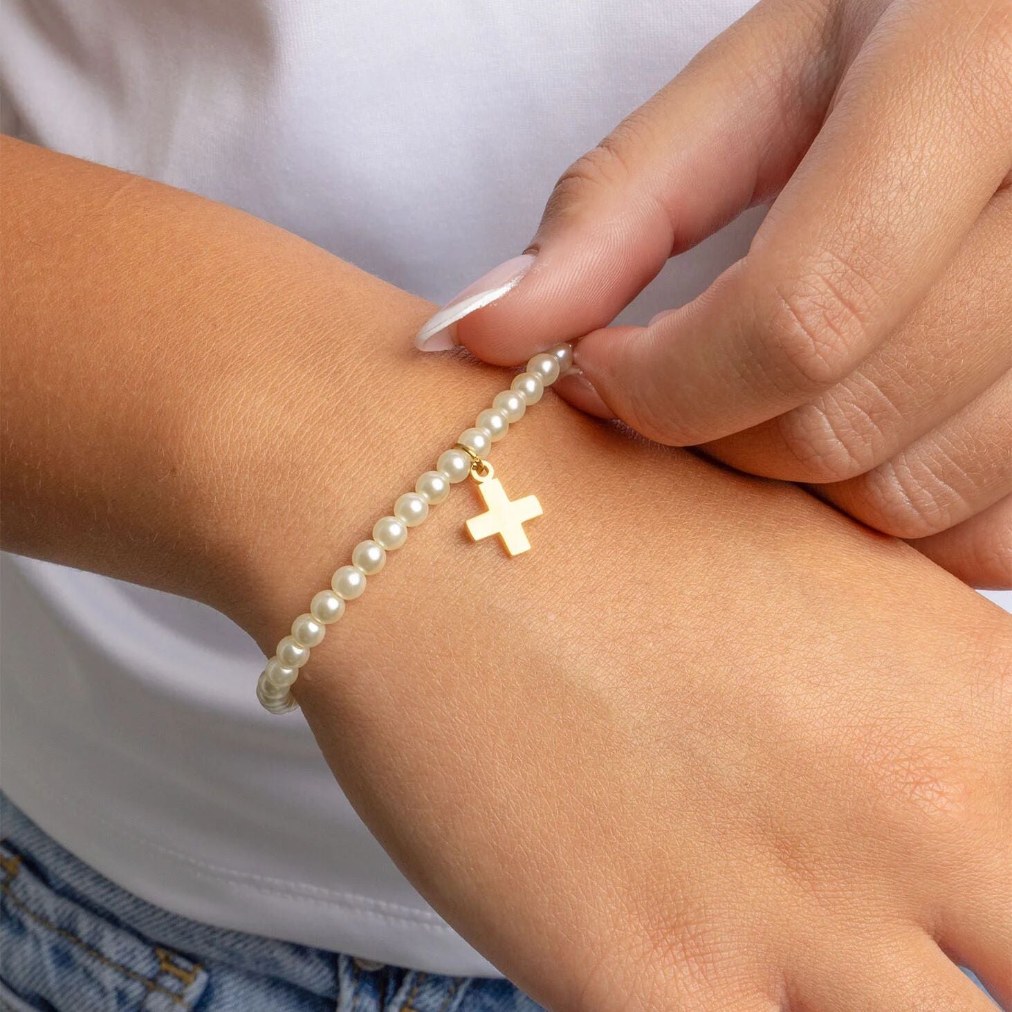 18K Gold PVD Stainless Steel The Cross Bracelet Hope Gift Set