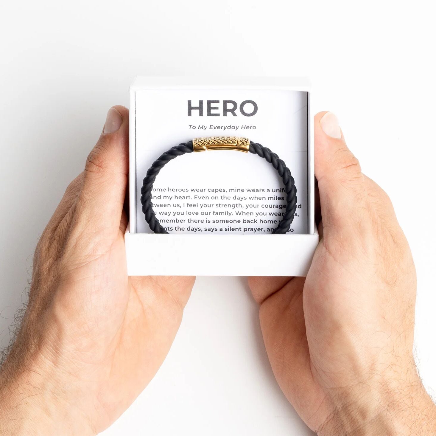 18K Gold PVD Stainless Steel The Hero Bracelet Gift Set