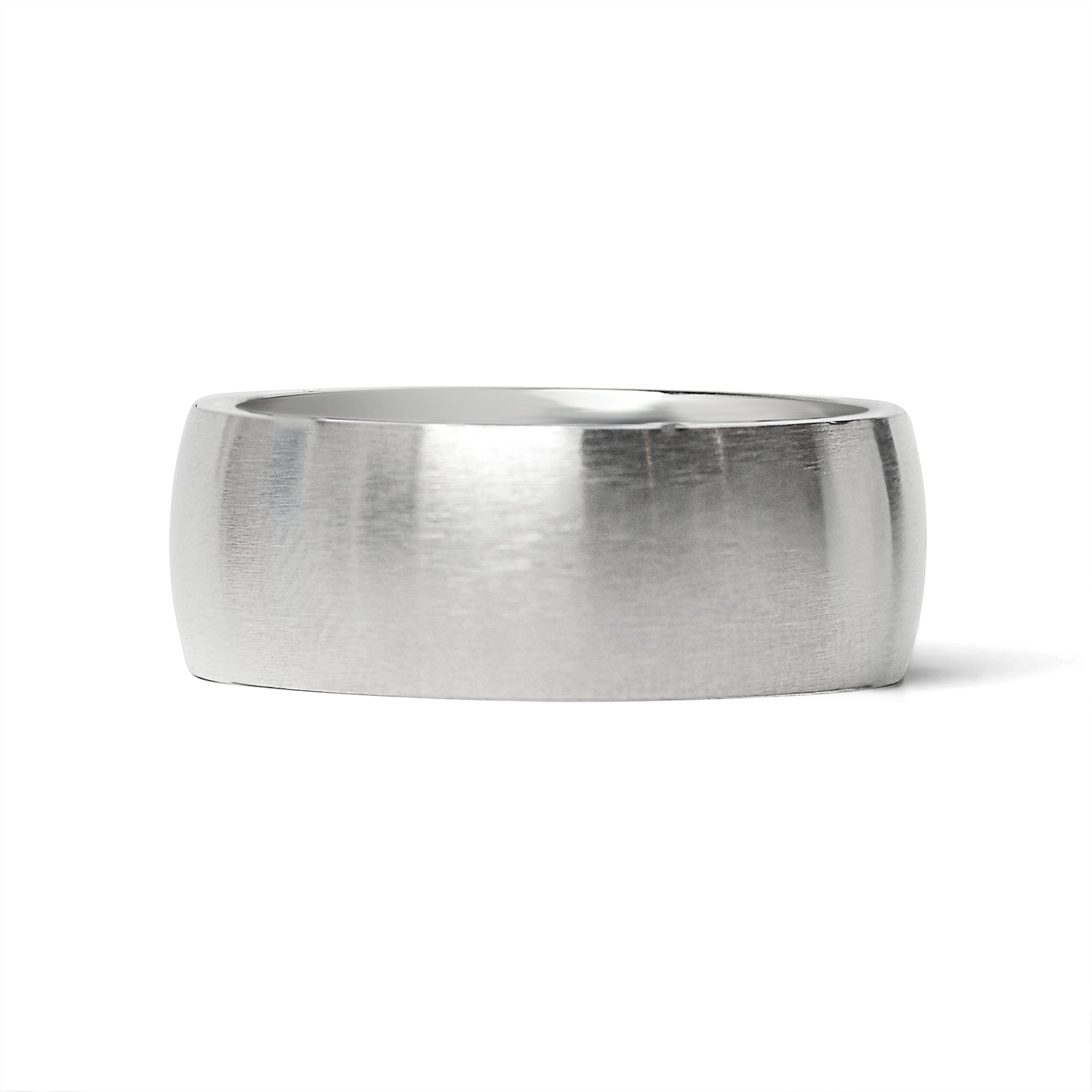 Stainless Steel Brushed Rounded Blank Ring
