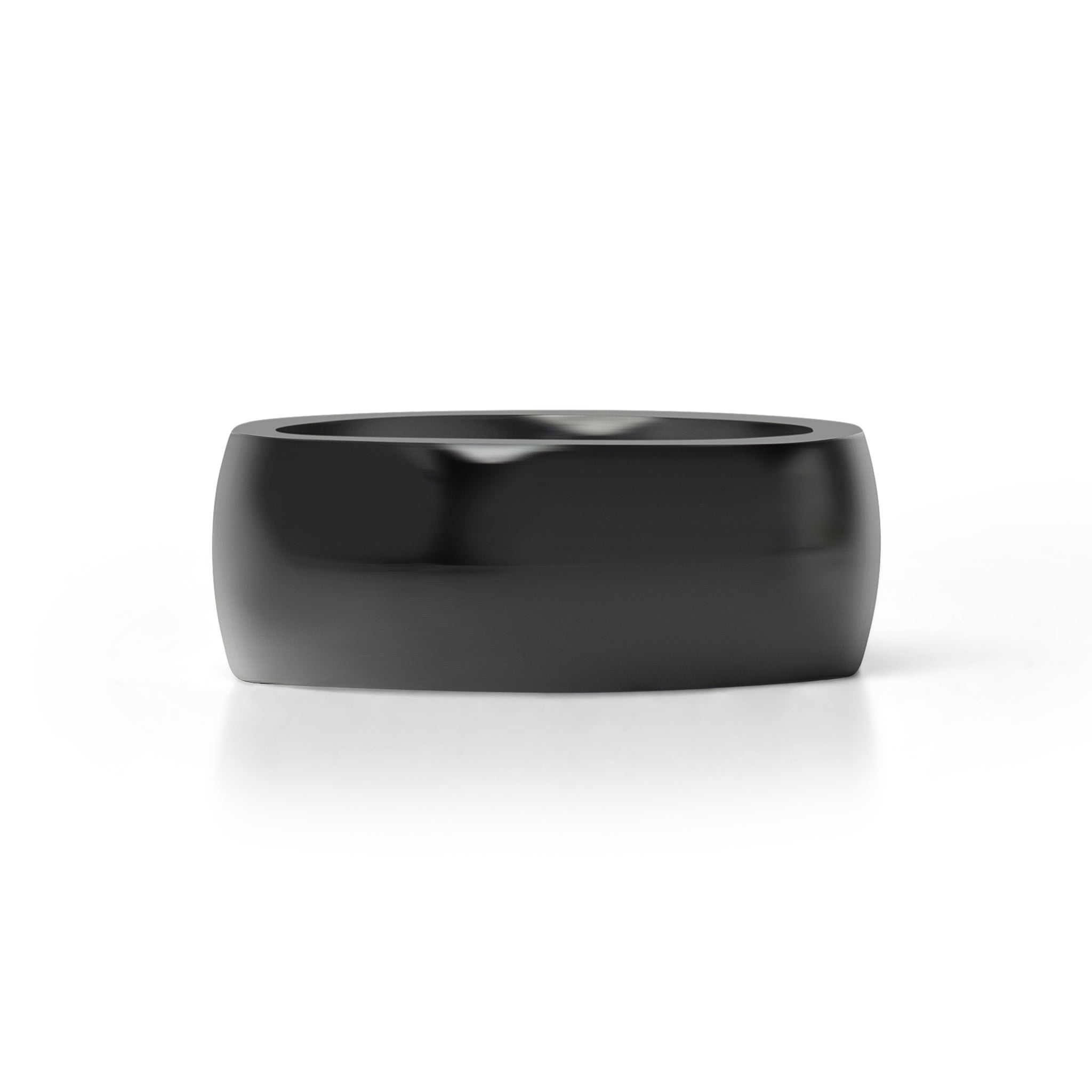 Black Stainless Steel Blank Ring