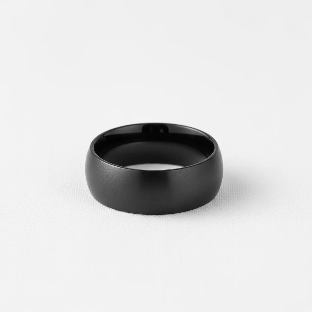 Stainless Steel Matte Black Ring
