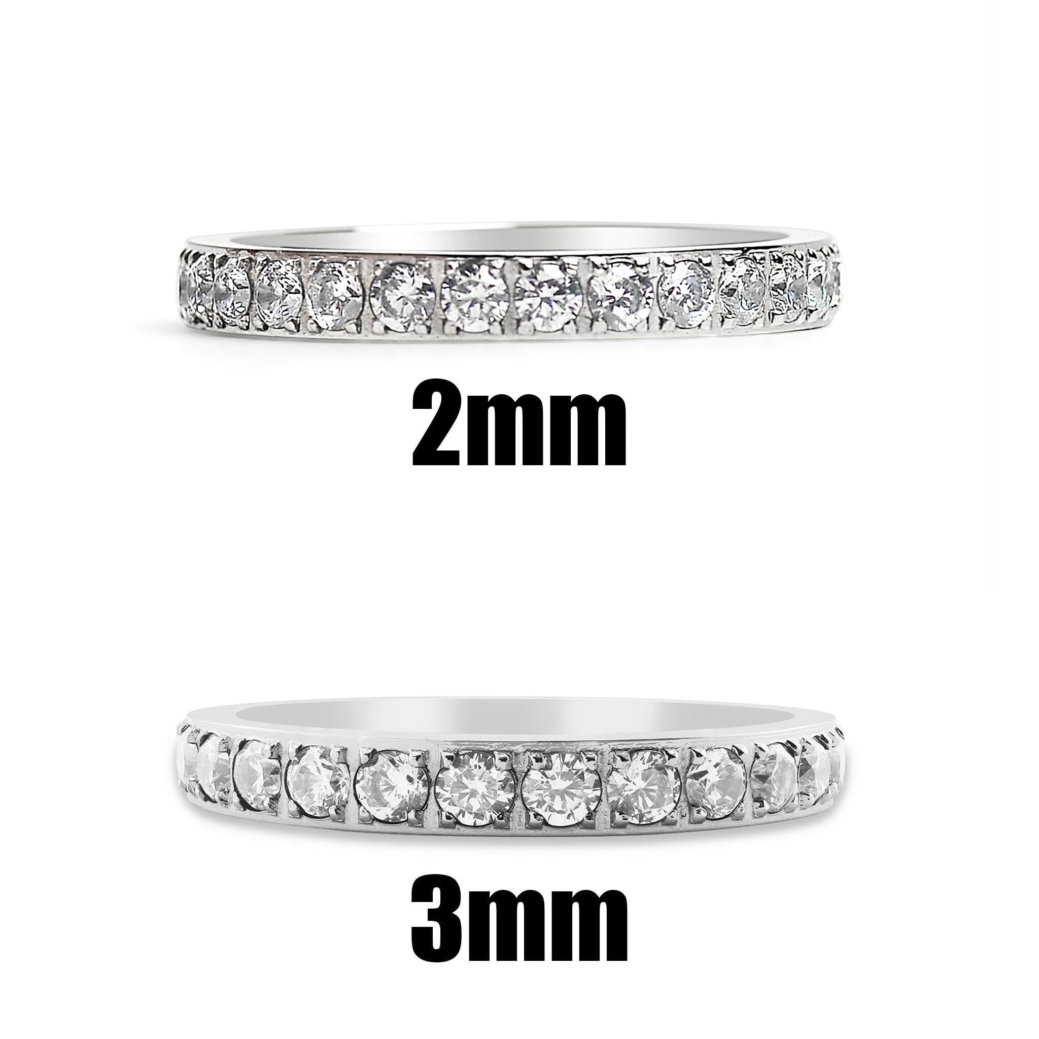 Stainless Steel CNC Machine 4-Prong Set CZ Ring