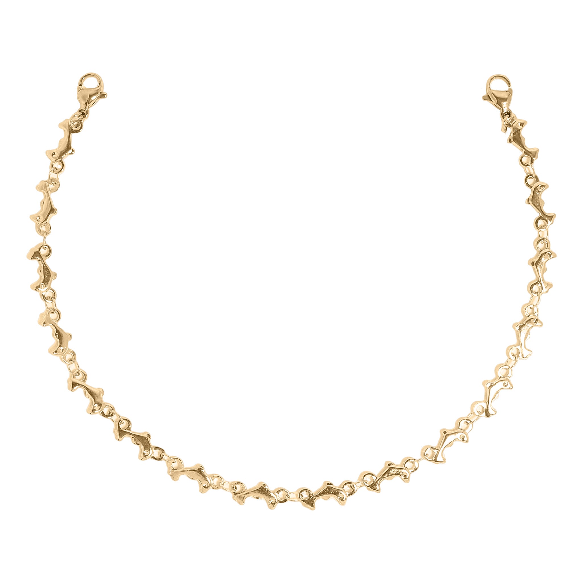 18K Gold PVD Stainless Steel Dolphin Trucker Hat Chain