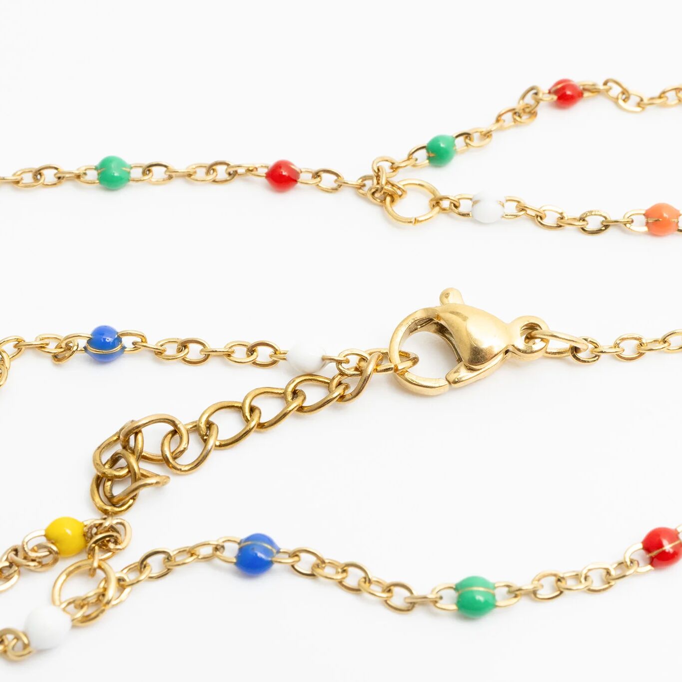 18K Gold PVD Stainless Steel Multi Color Hand Chain
