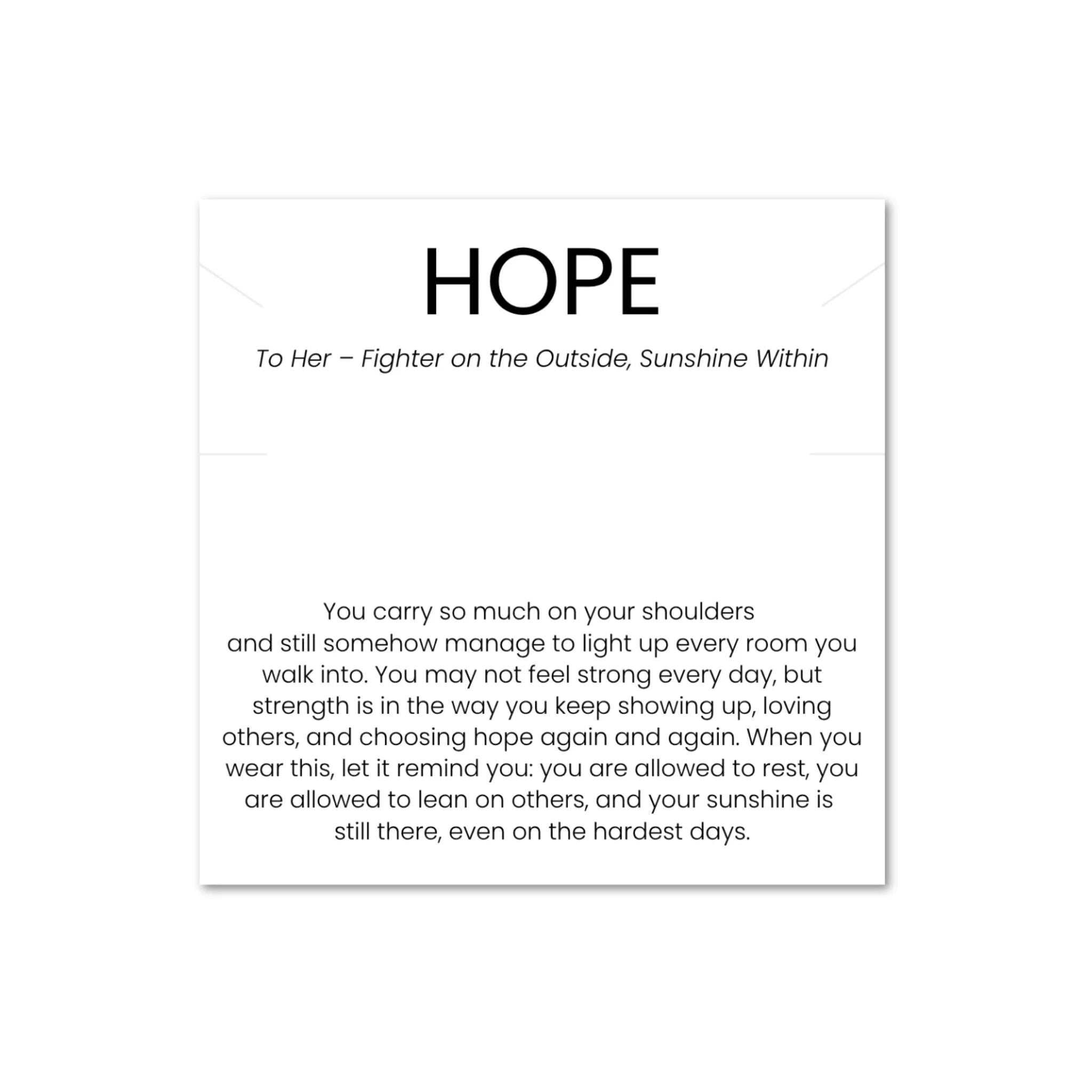 The Cross Bracelet Hope Gift Set Card