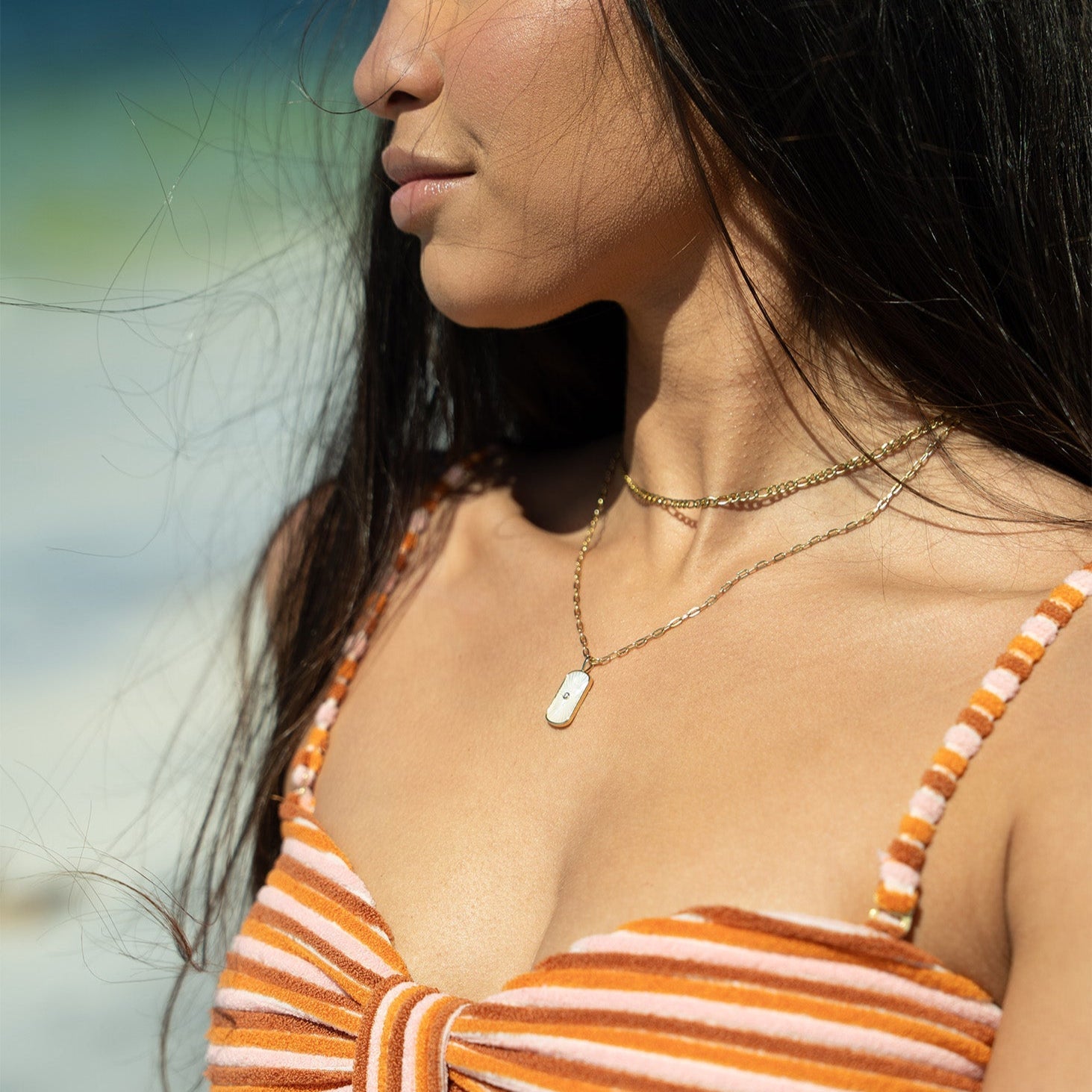 18K Gold PVD Stainless Steel Figaro Chain Necklace