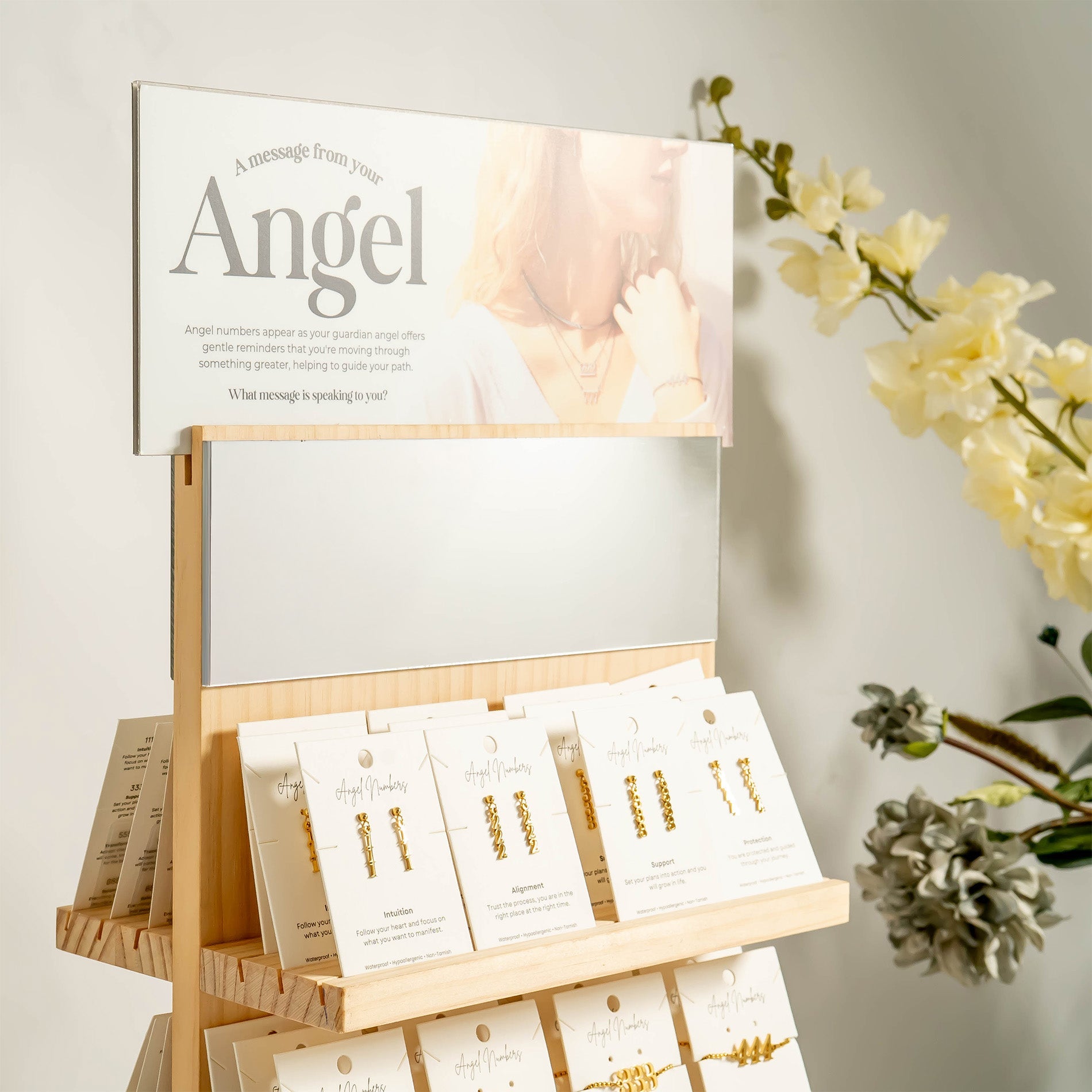 Angel Number Jewelry Display Set