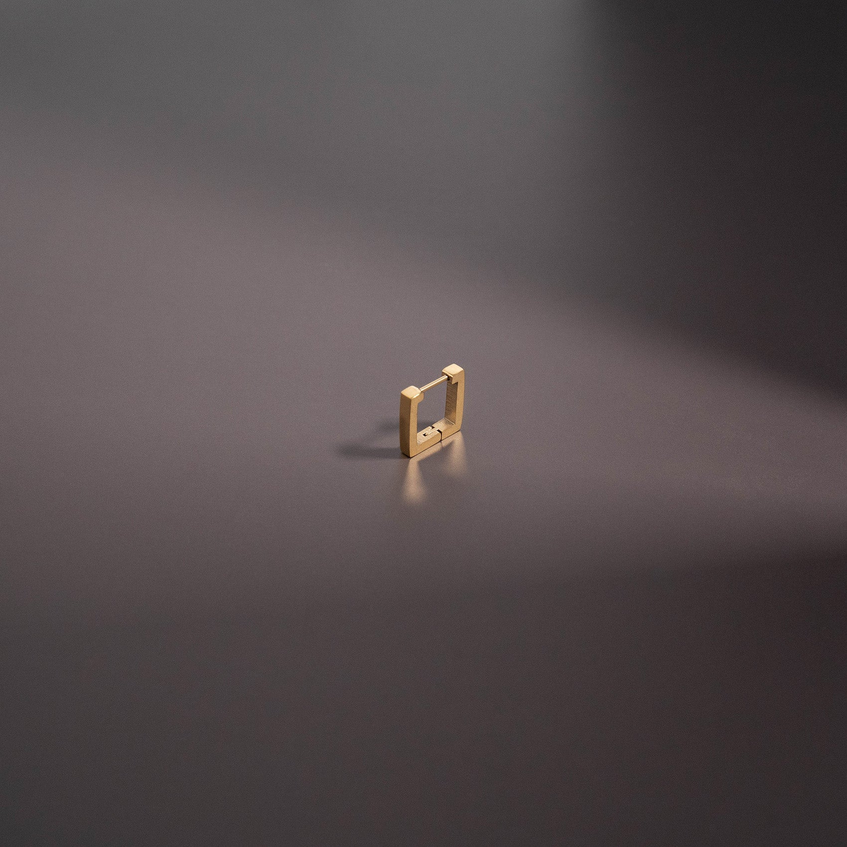 18K Gold PVD Stainless Steel Square Huggie Earrings