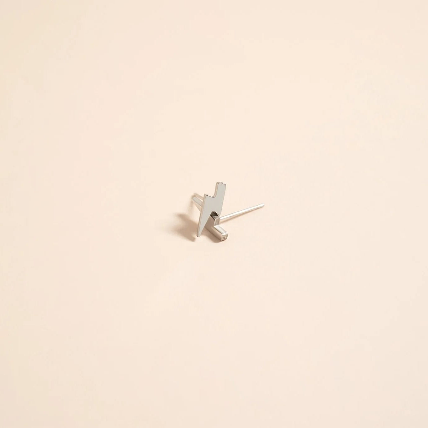 18K Gold PVD Stainless Steel Lightning Bolt Stud Earrings