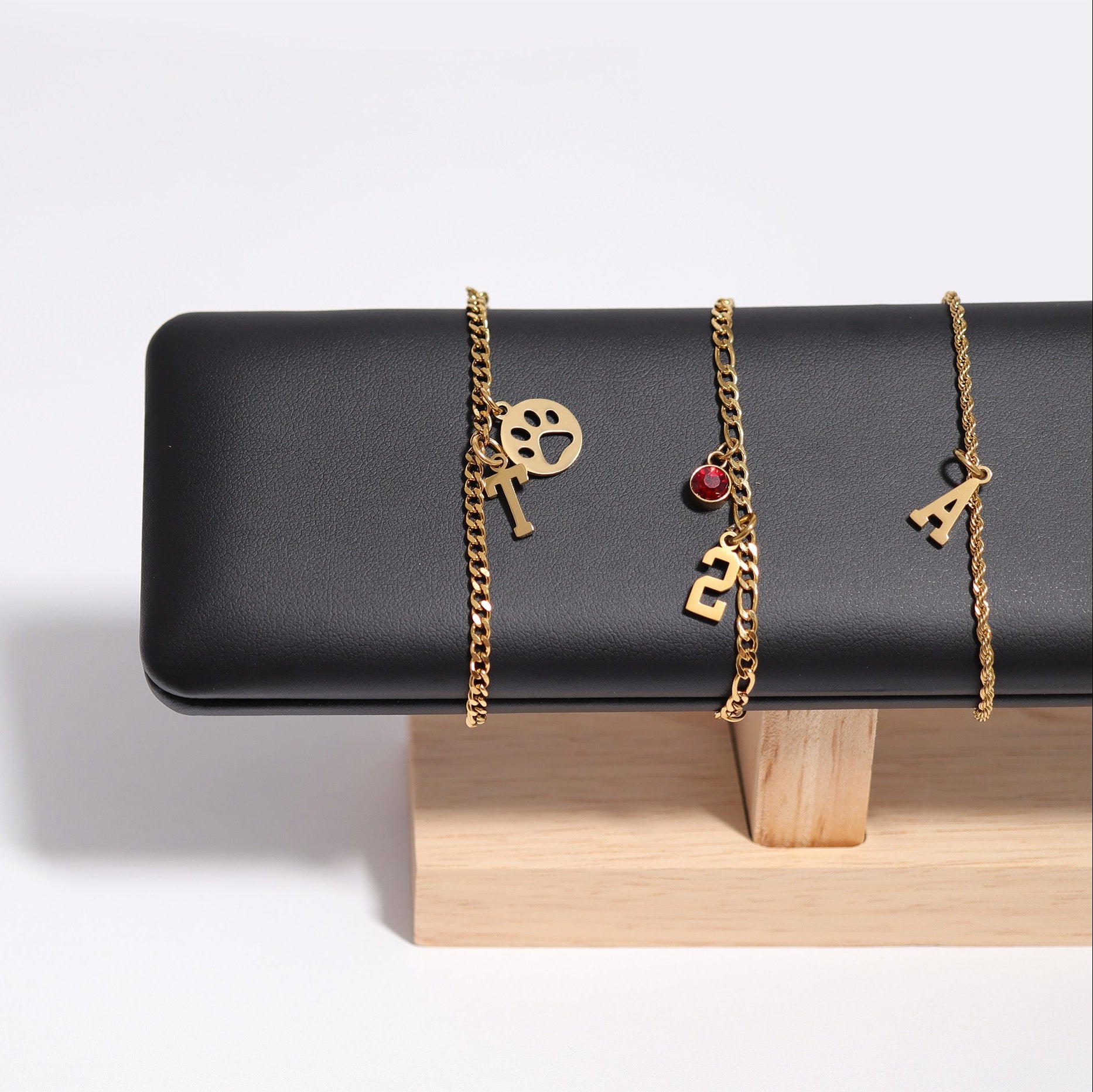18K Gold PVD Coated Stainless Steel Small Sport Letter Pendant