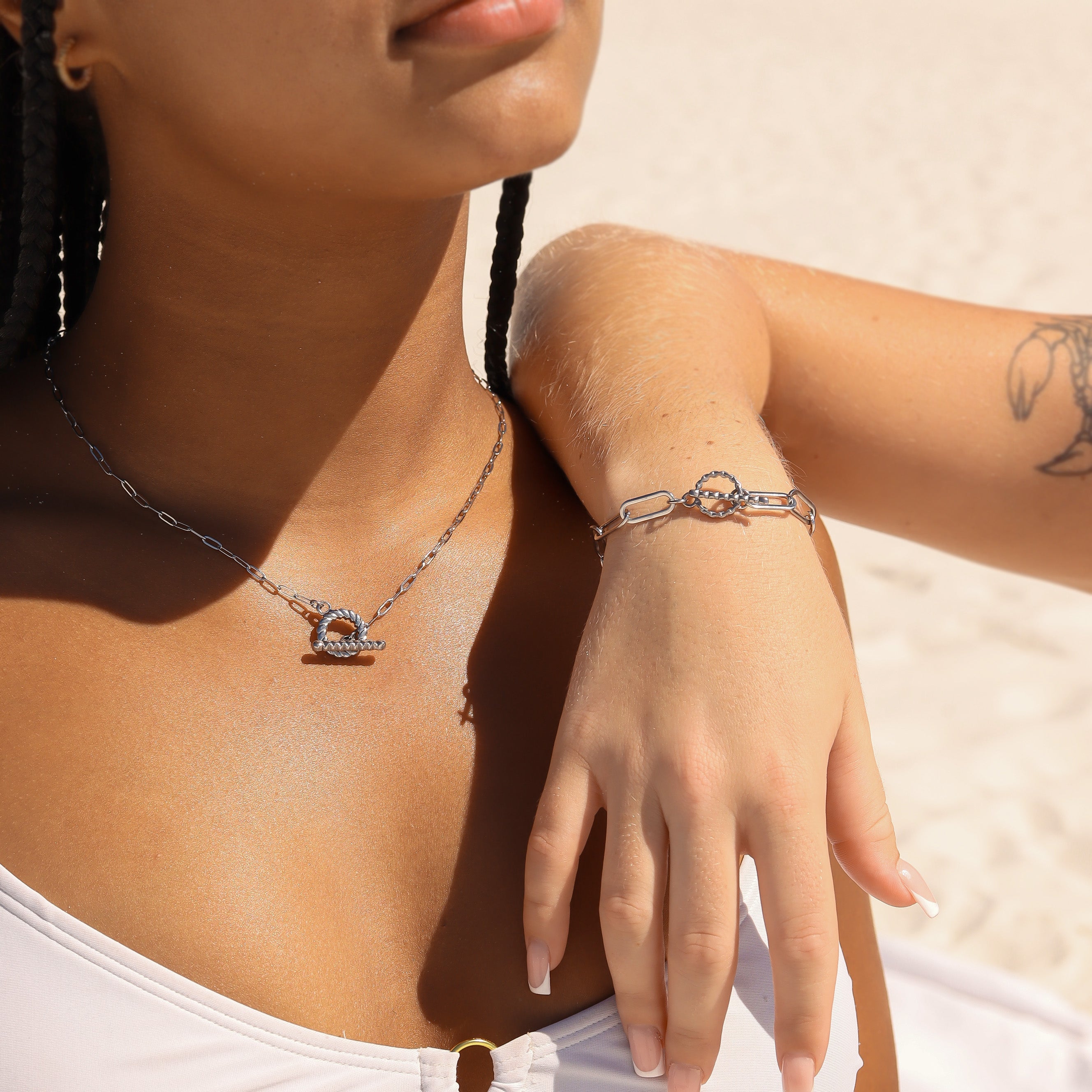 18K Gold PVD Stainless Steel Link Toggle Clasp