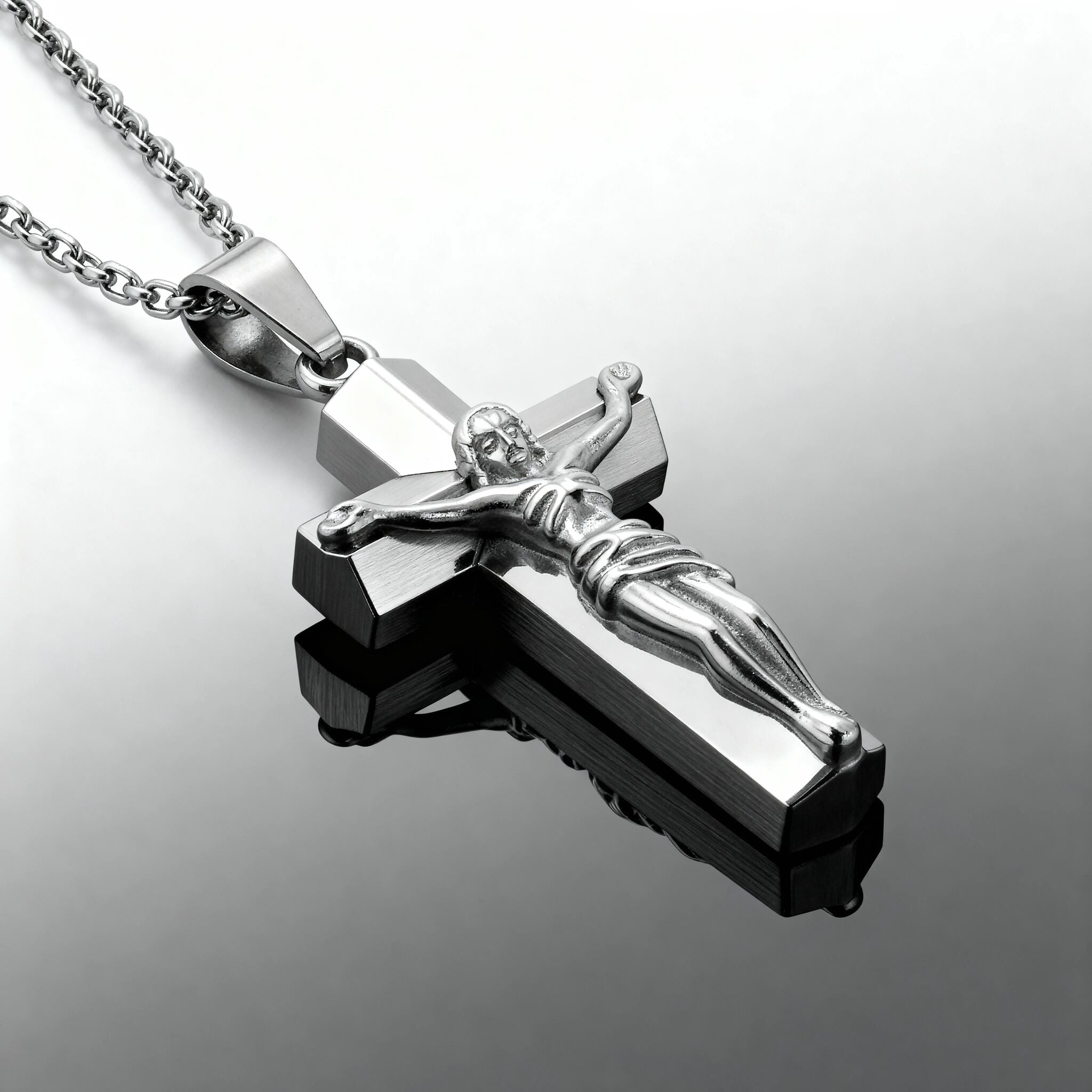 Stainless Steel Crucifix Cross Pendant