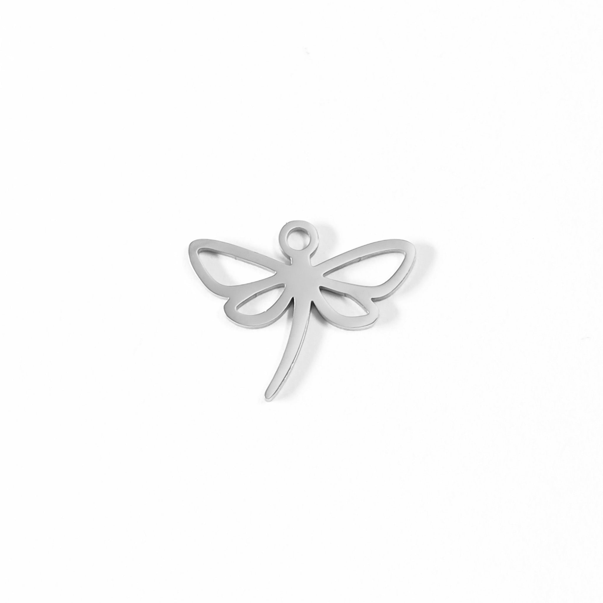 18K Gold PVD Stainless Steel Dainty Dragonfly Charm