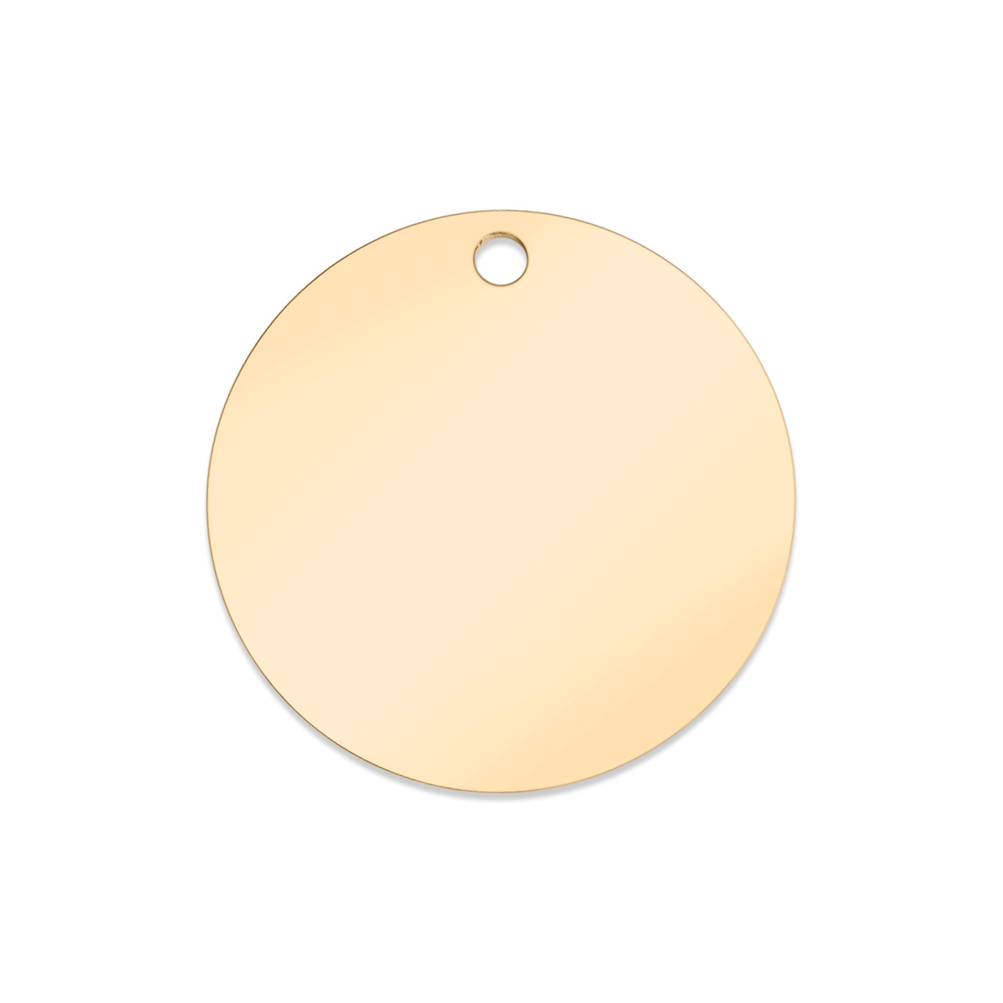 18K Gold PVD Circular Pet Tag