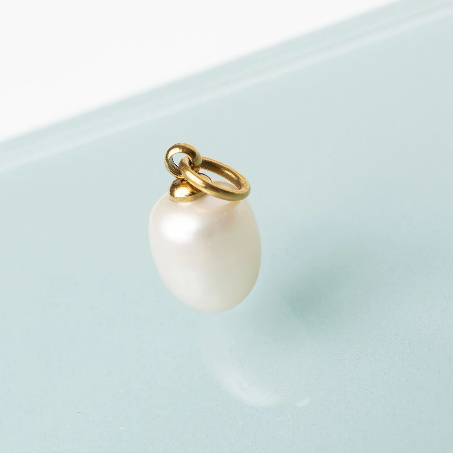 18K Gold PVD Natural Pearl Charm