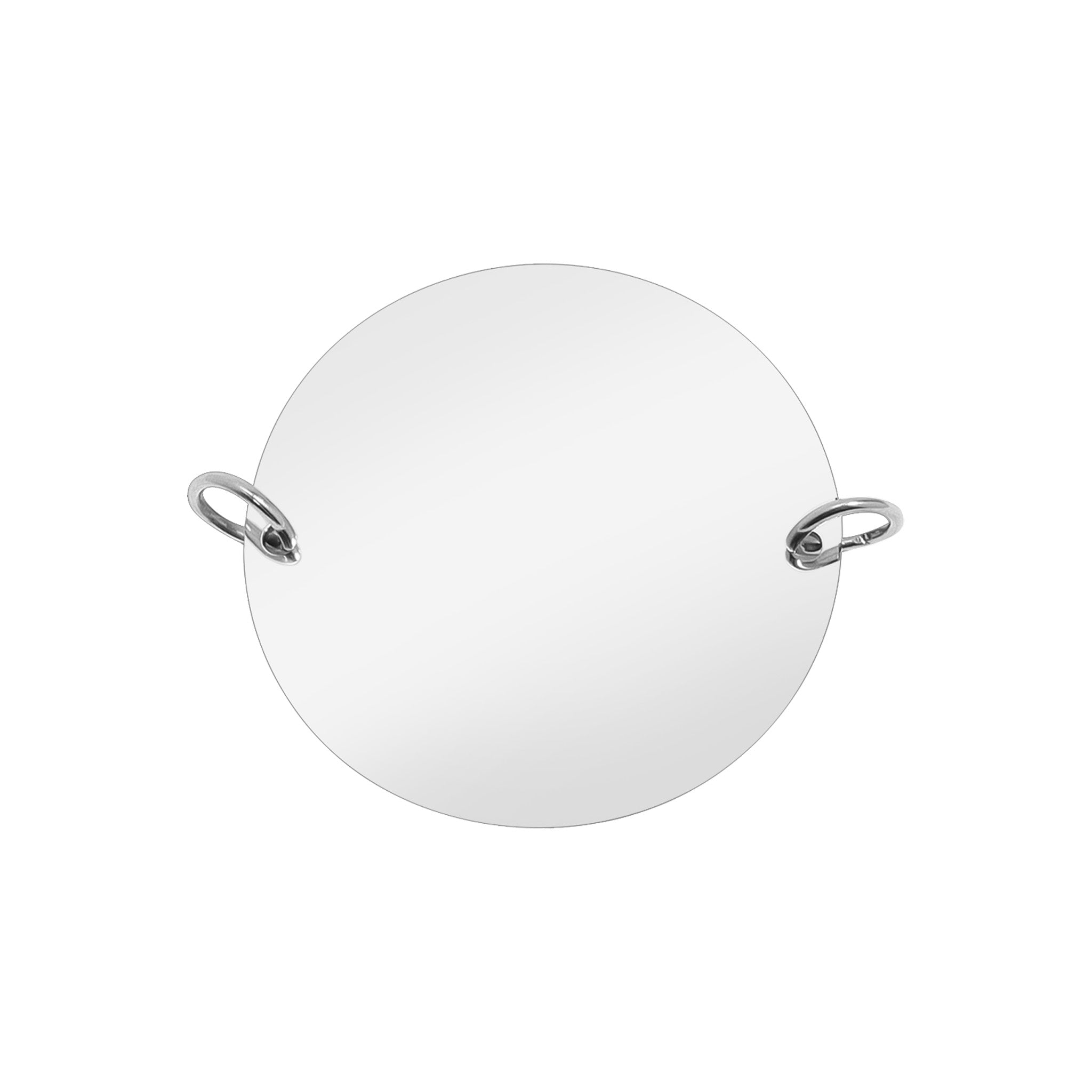 18K Gold PVD Polished Blank Stainless Steel Round Pendant