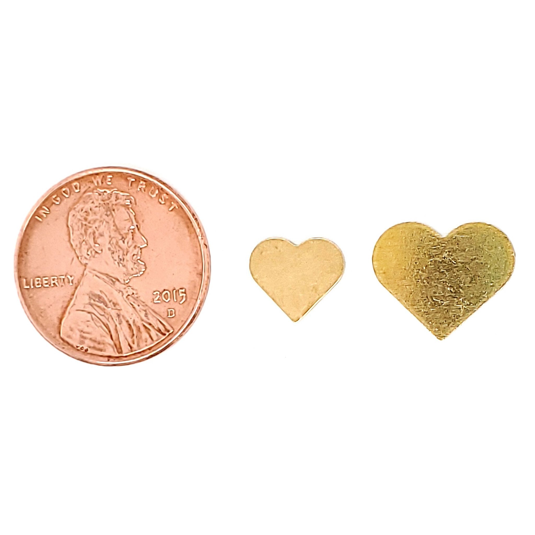 Brass Blank Heart Pendant