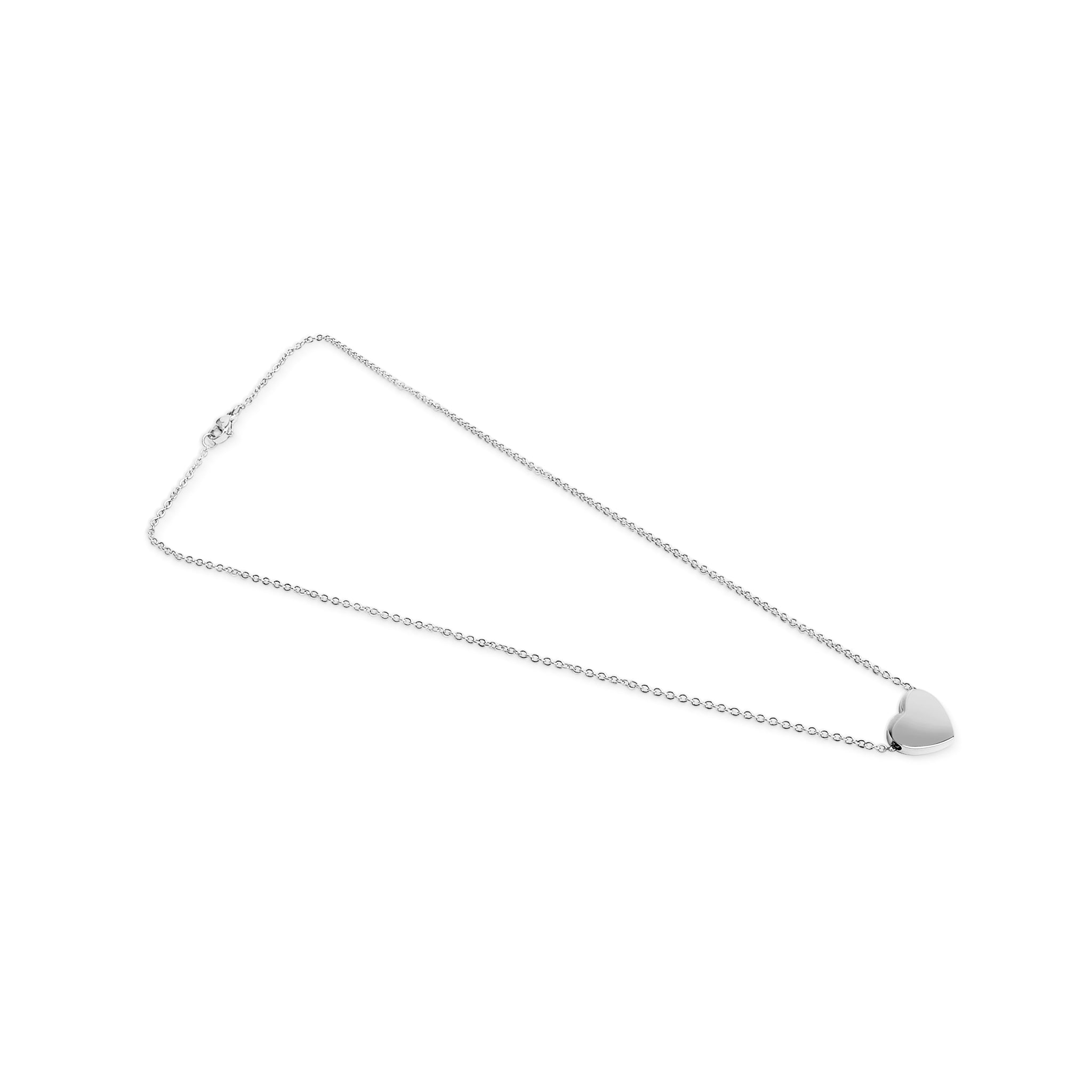 18K Gold PVD Stainless Steel Blank Heart Necklace