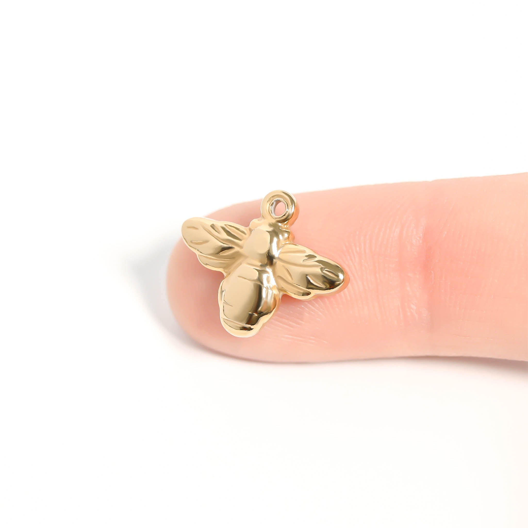 18K Gold PVD Stainless Steel Bee Charm