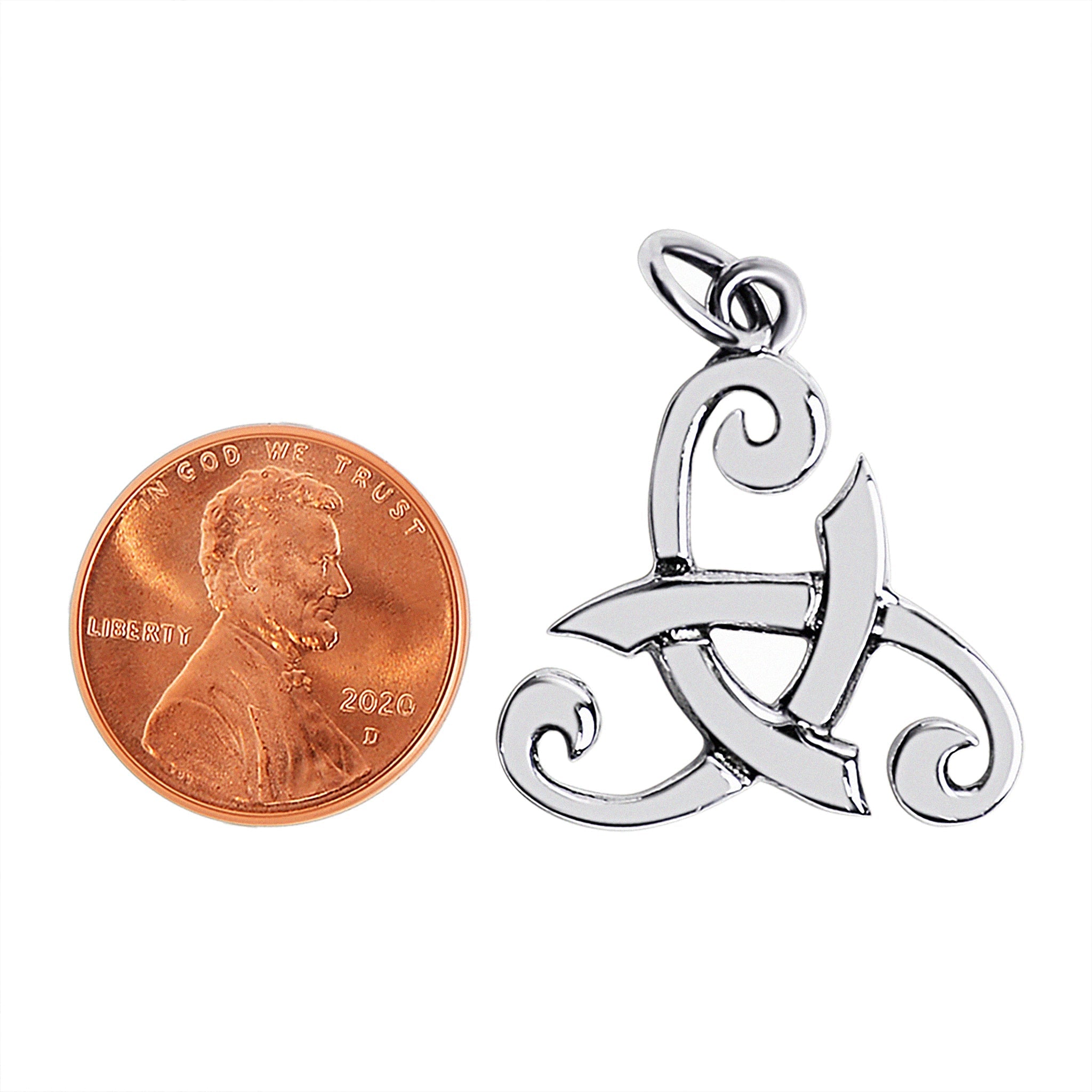 Sterling Silver Viking Odin's Horn Celtic Pendant