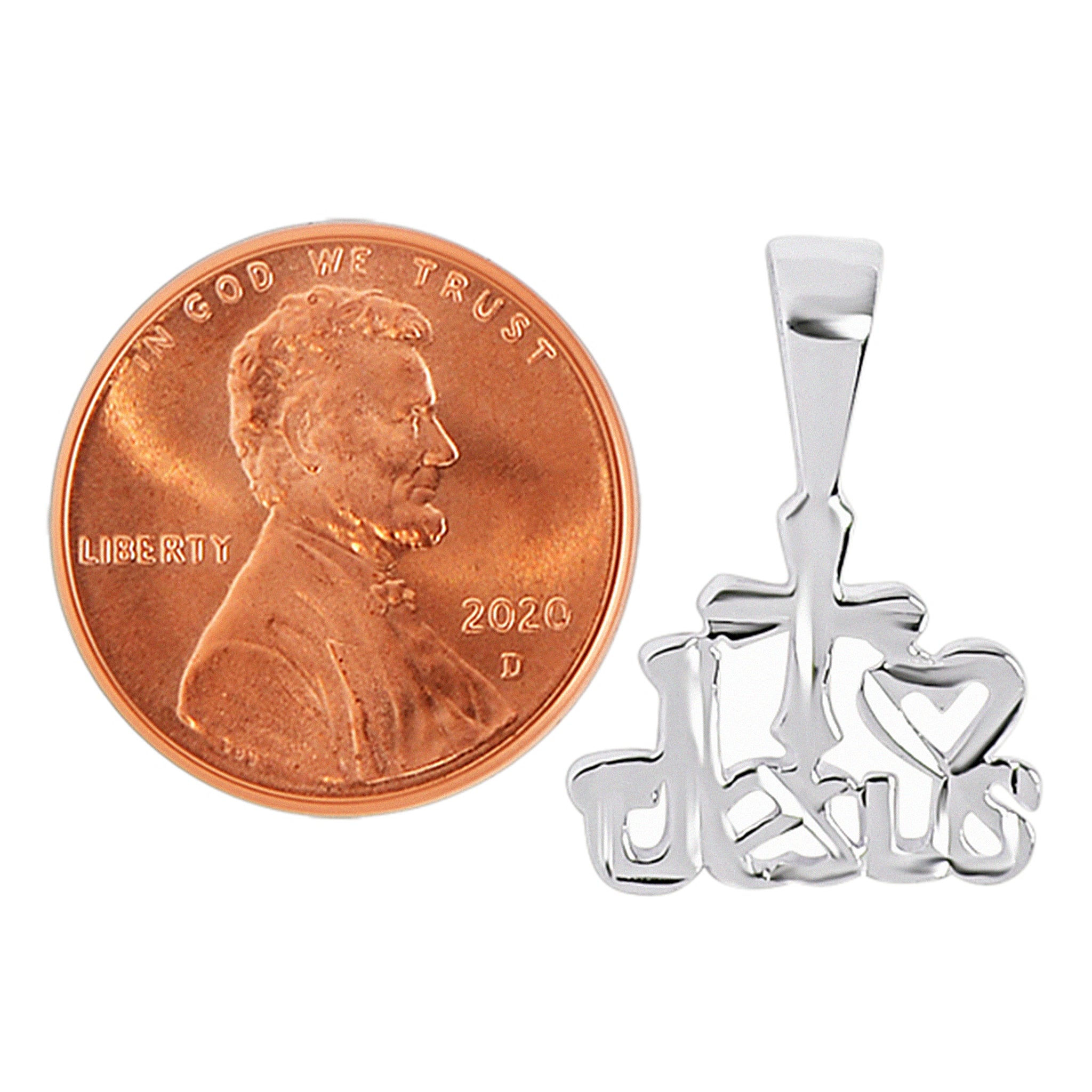 Sterling Silver "I Heart Jesus" Pendant
