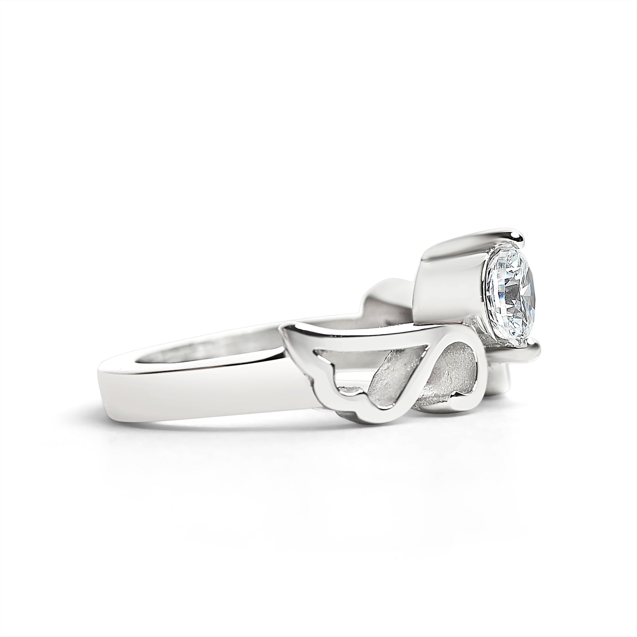 CZ Center Stone Stainless Steel Ring