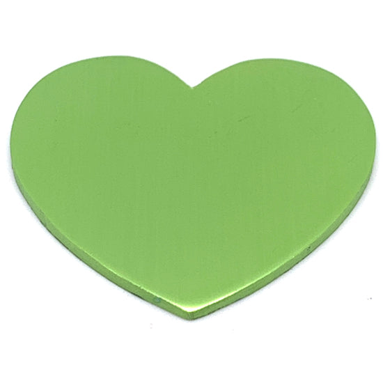 Blank Green Aluminum Heart