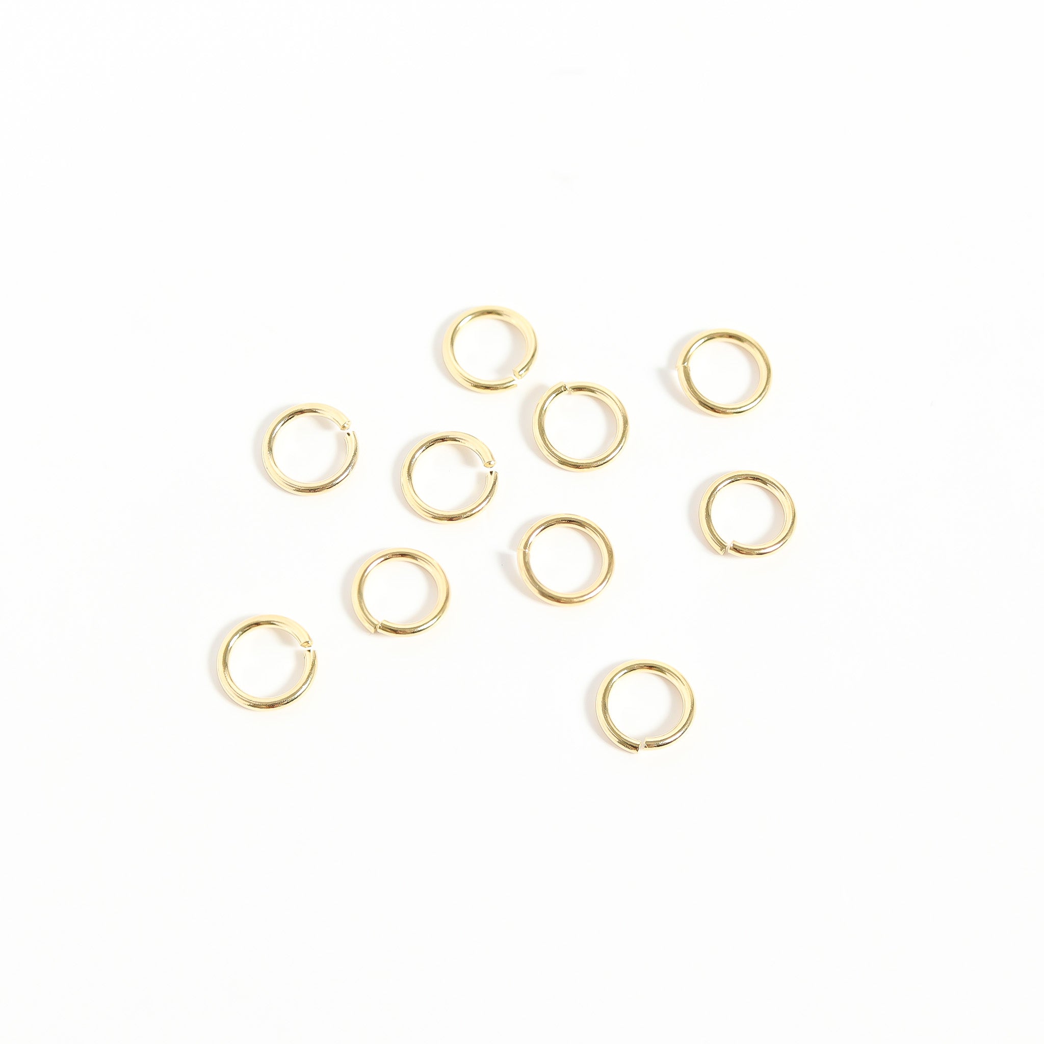 10 Pack 14K Gold Plated Open Jump Rings