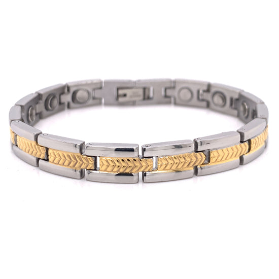 Stainless steel Gold PVD Coated Magnetic Bracelet