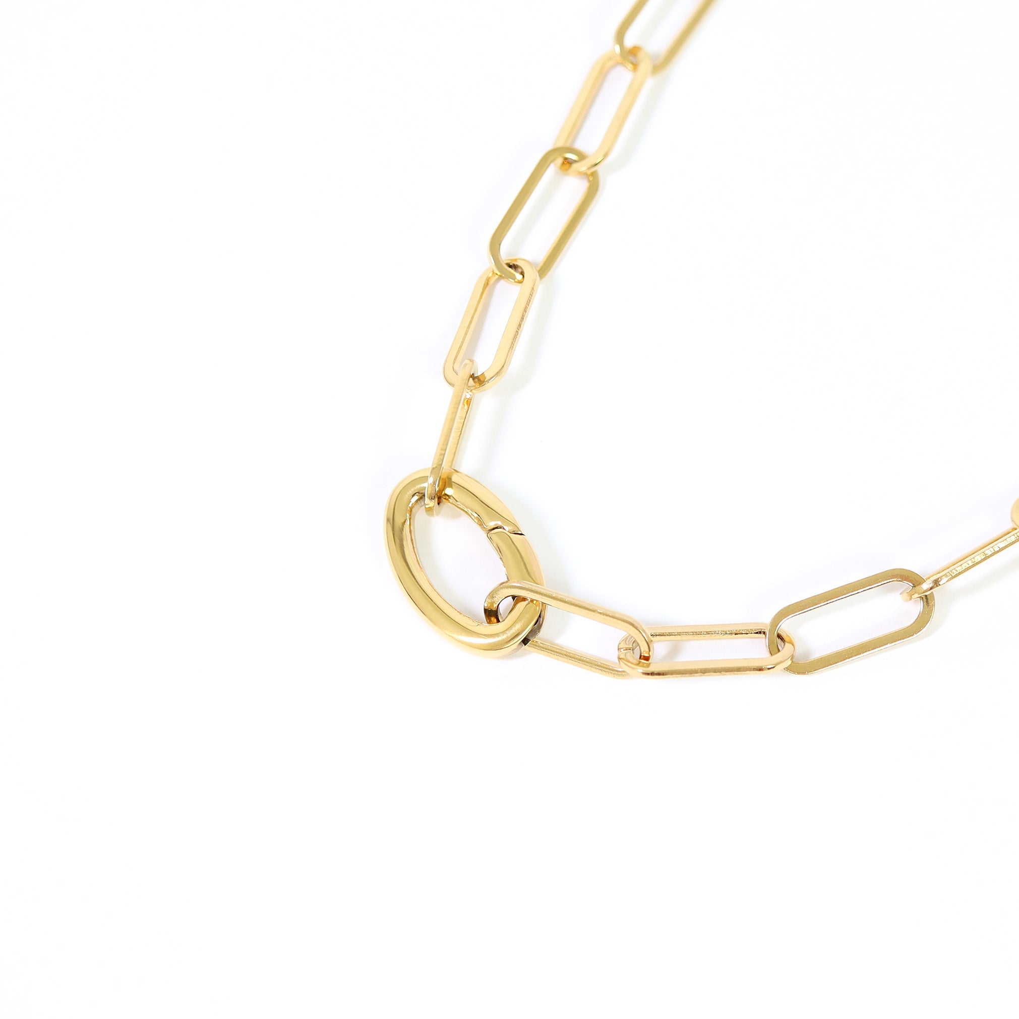 18K Gold PVD Stainless Steel Oval Carabiner