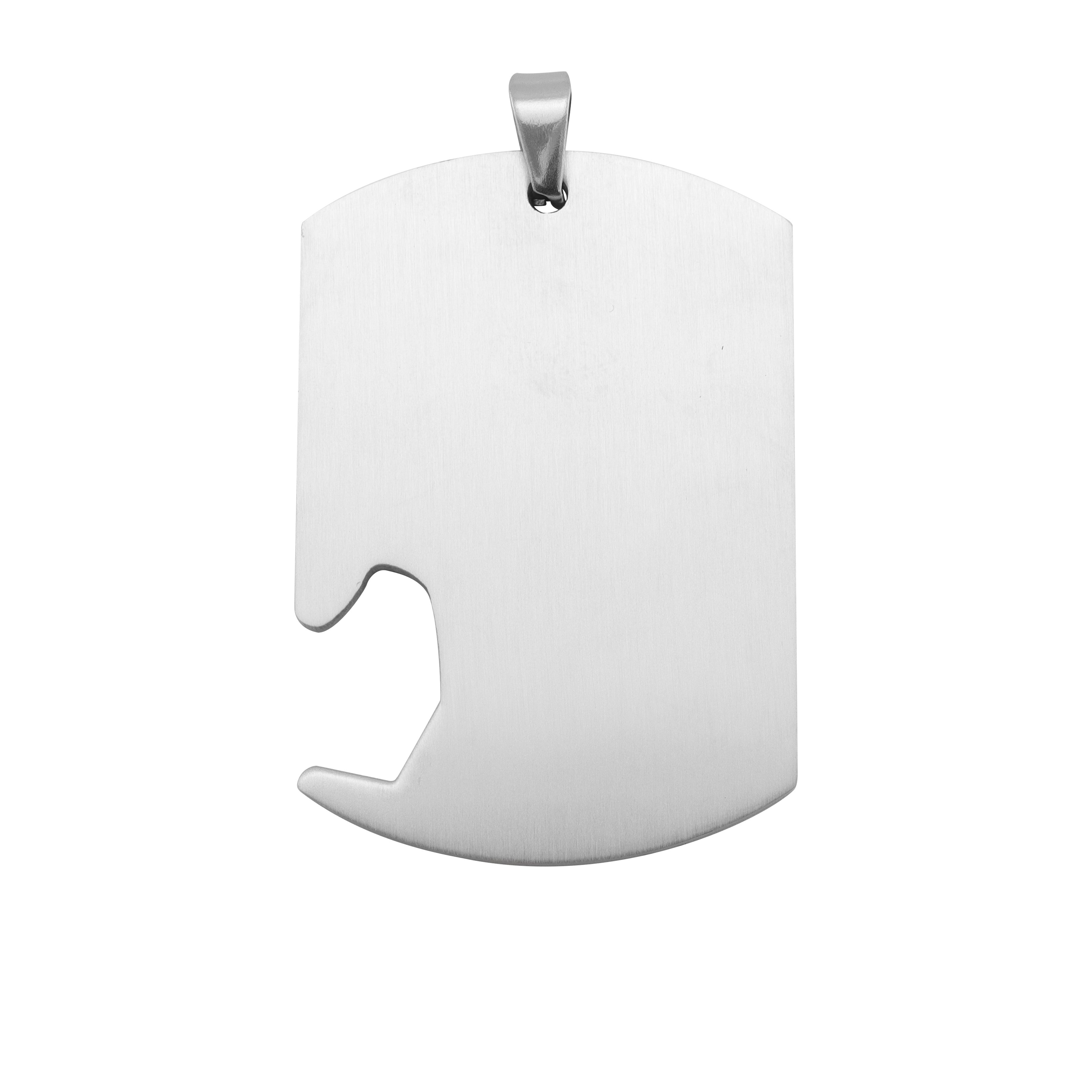 Stainless Steel Engravable Bottle Opener Pendant