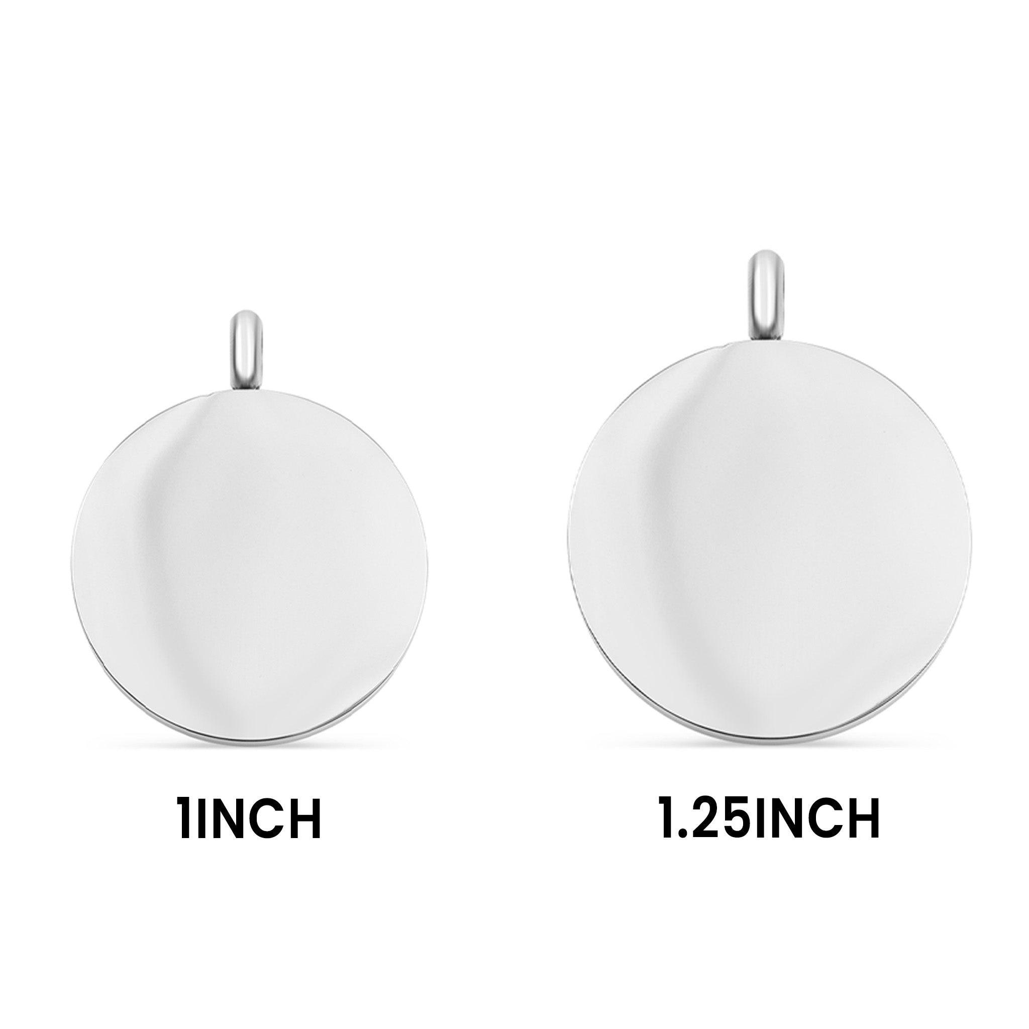 Stainless Steel Round Blank Pendant