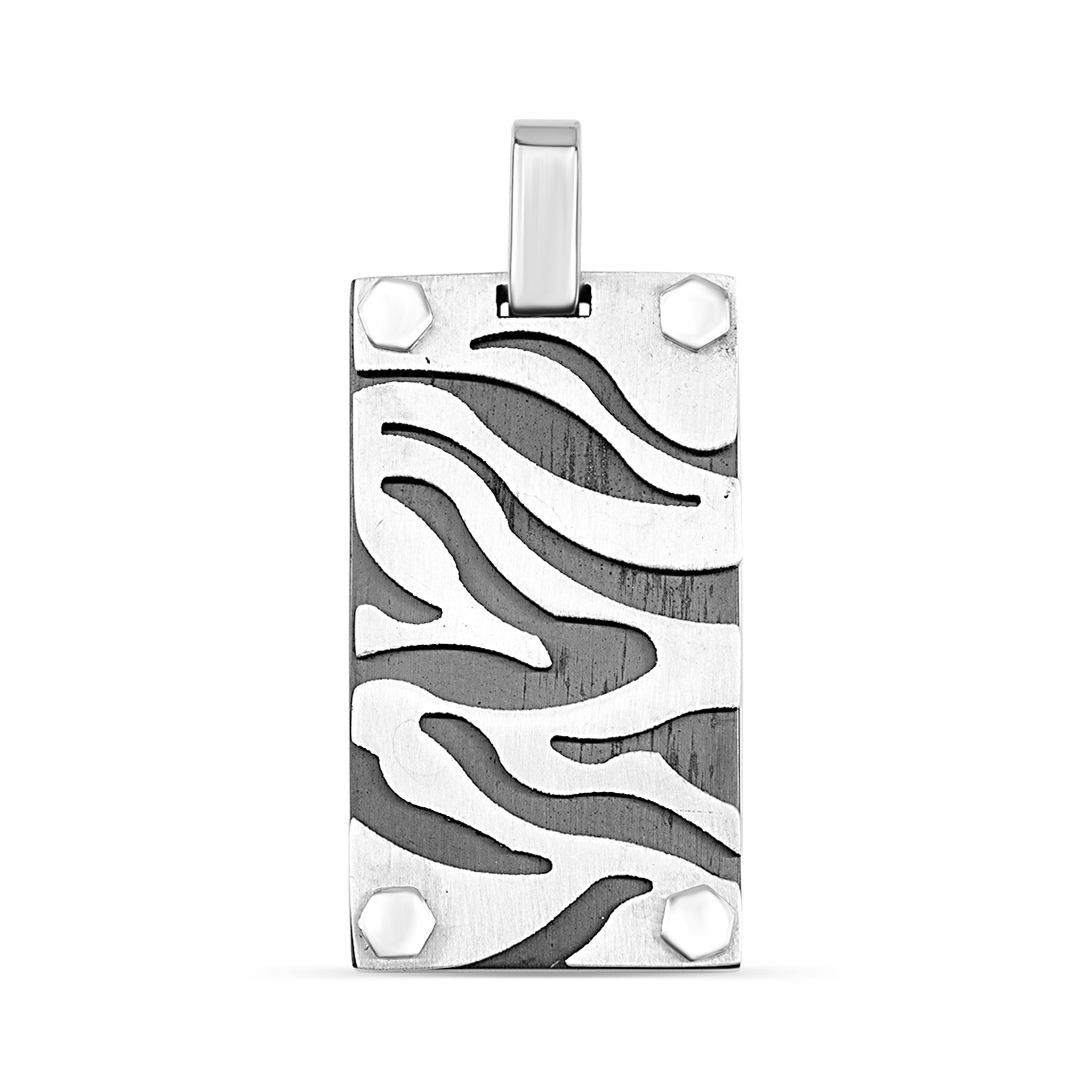 Black And Stainless Steel Pendant