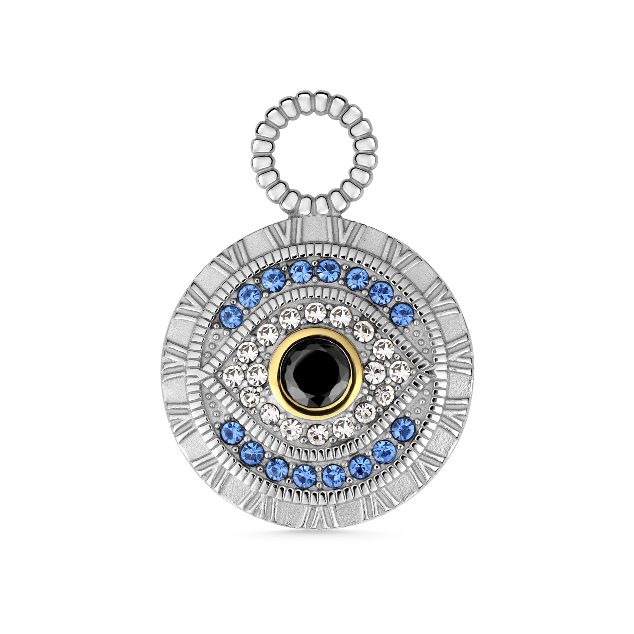 Stainless Steel Evil Eye CZ Pendant