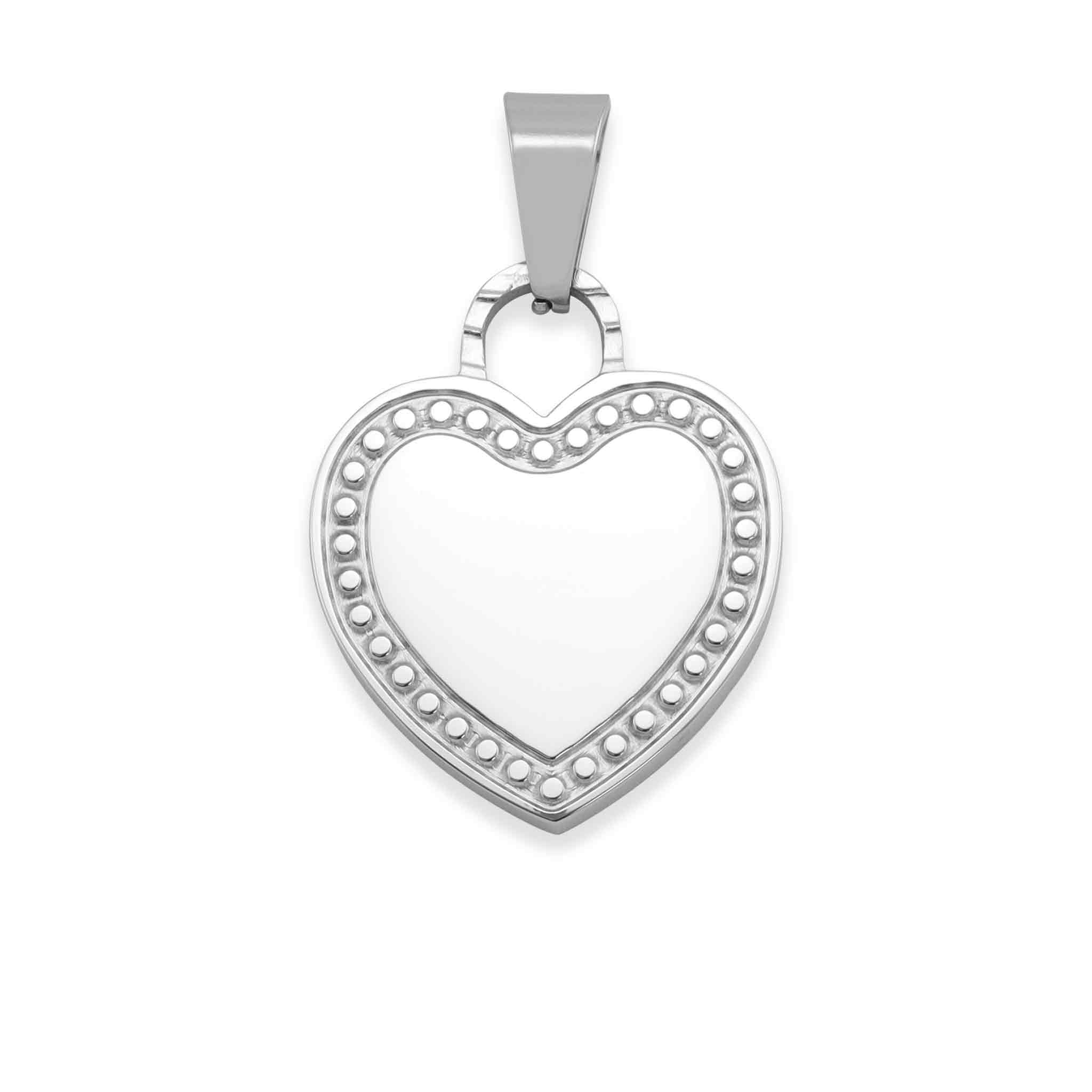 Stainless Steel Detailed Heart Pendant
