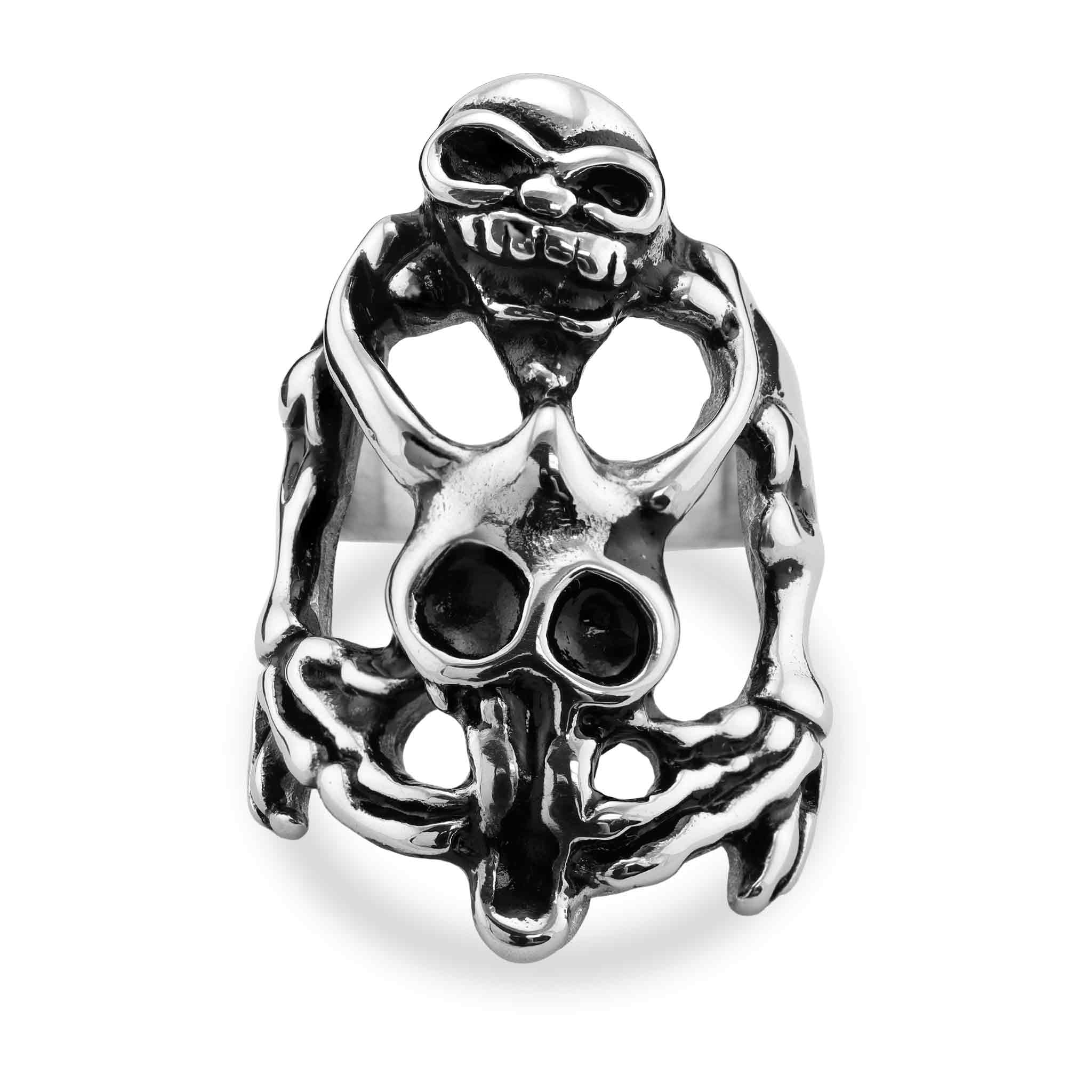 Polished Skull Stainless Steel Ring