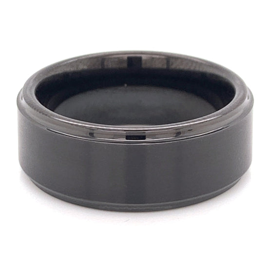 Matte Black Tungsten Comfort Fit Ring