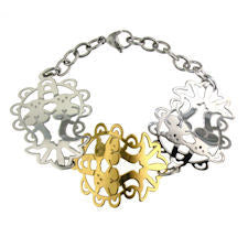 Bears Stainless Steel Gold PVD Coated Bracelet