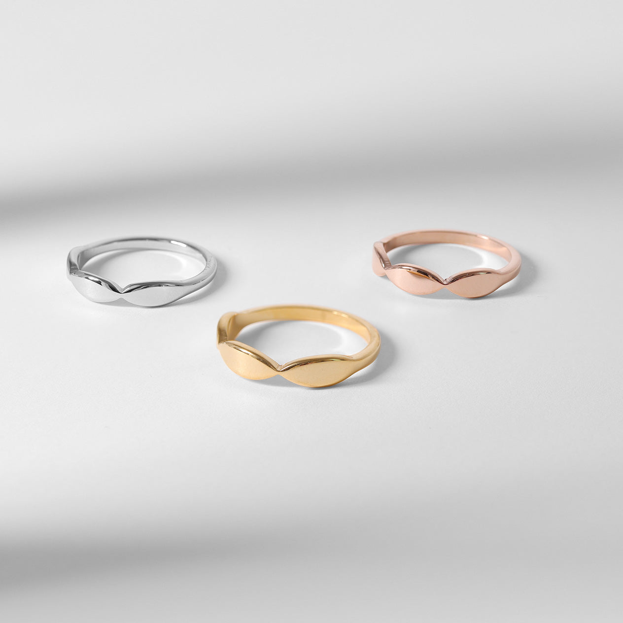 18K Gold PVD Stainless Steel Sculpted Blank Engravable Ring