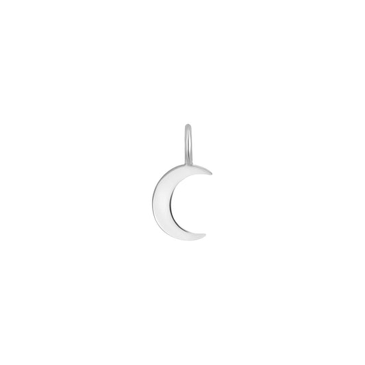 Permanent Jewelry .925 Sterling Silver Half Moon Charm