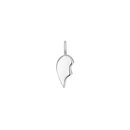 Permanent Jewelry Left Side .925 Sterling Silver Broken Heart Charm