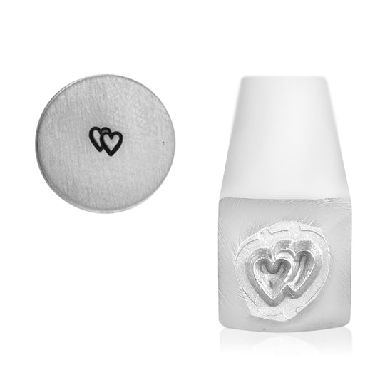 Double Heart Symbol Stamp