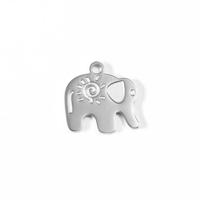 18K Gold PVD Stainless Steel Elephant Charm