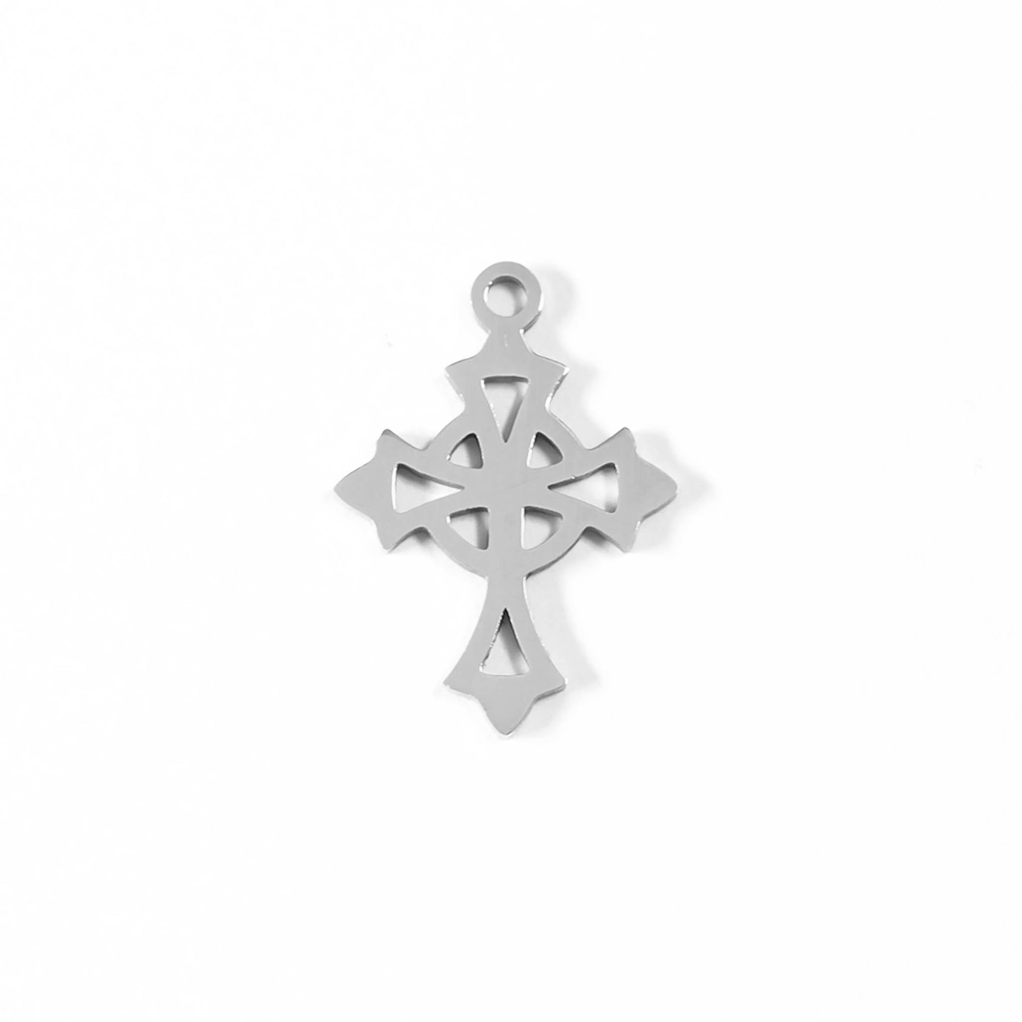 18K Gold PVD Stainless Steel Celtic Cross Charm