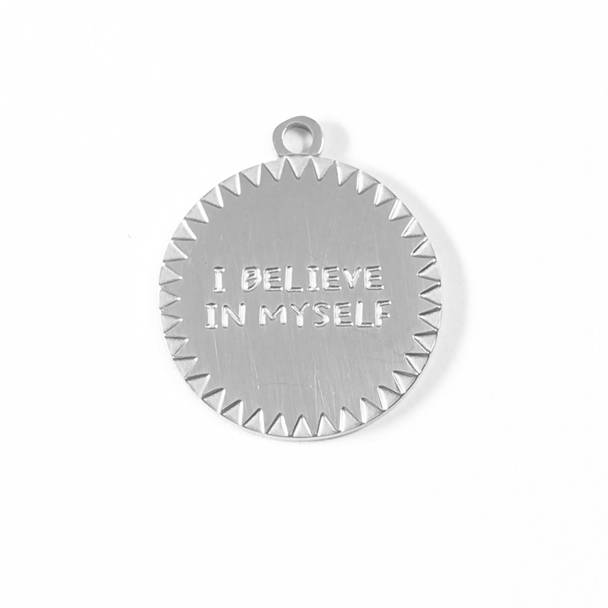 18K Gold PVD Stainless Steel "I Believe In Myself" Charm