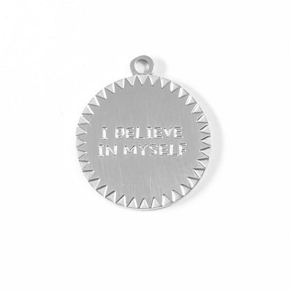 18K Gold PVD Stainless Steel "I Believe In Myself" Charm