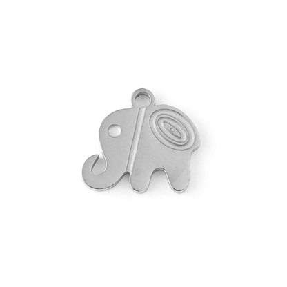 18K Gold PVD Stainless Steel Happy Elephant Charm
