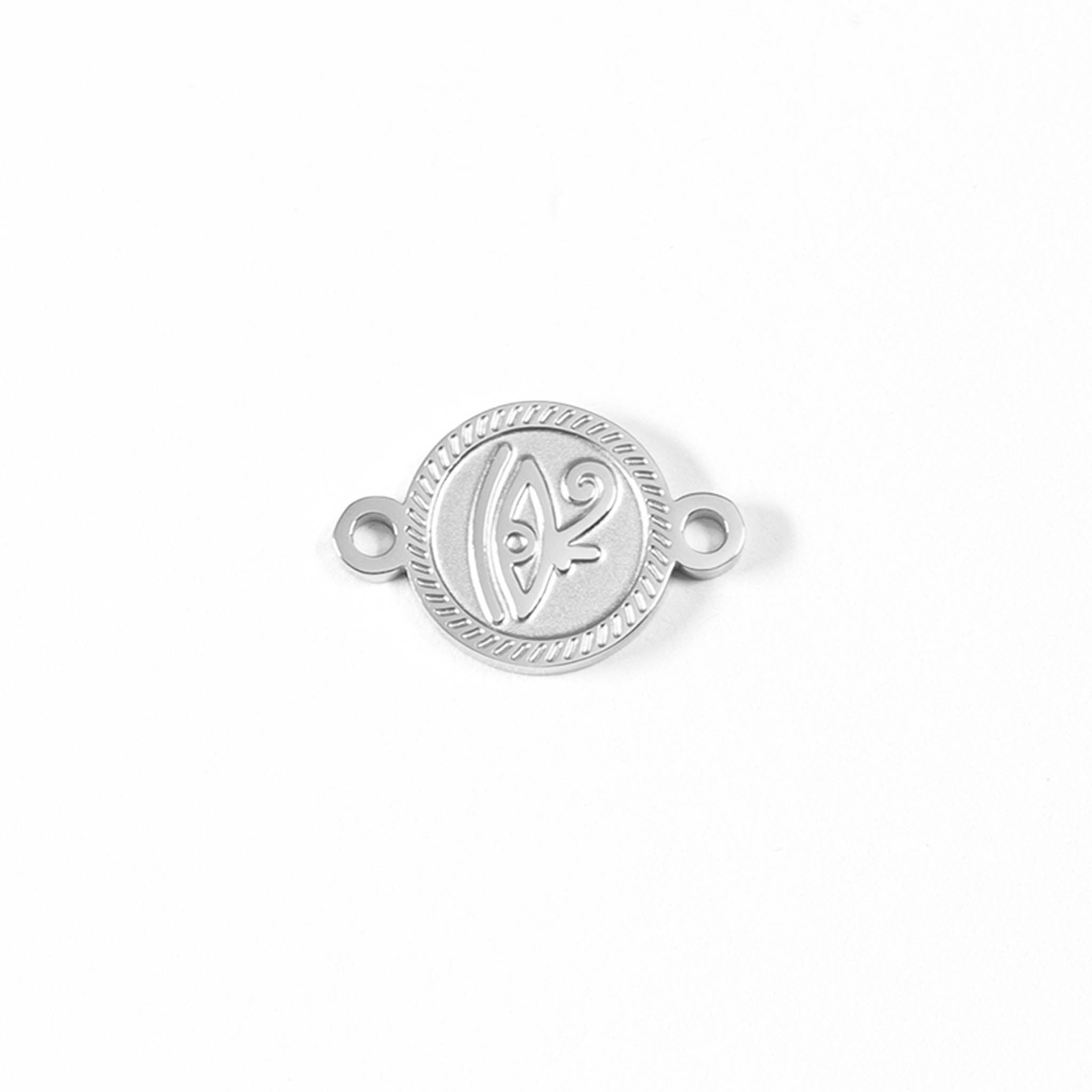 18K Gold PVD Stainless Steel Eye of Horus Connector Charm