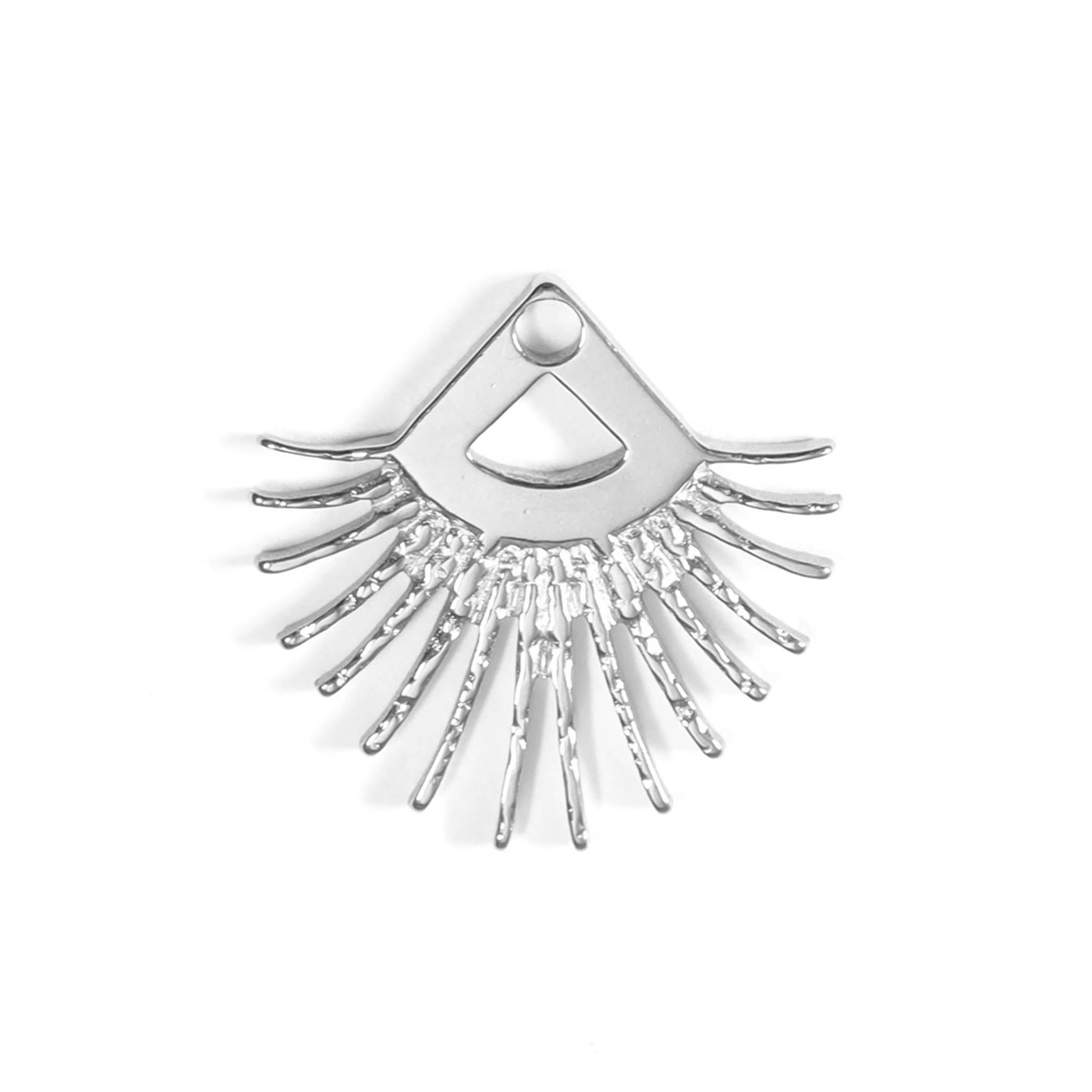 18K Gold PVD Stainless Steel Triangle Sun Ray Charm